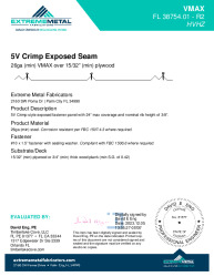 PR TECH DOCS FL38754 R2 AE 26GA VMAX PLYWOOD