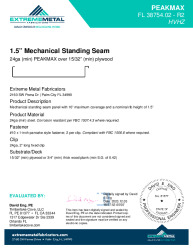 PR Instl Docs FL38754 R2 II 24ga PeakMax plywood