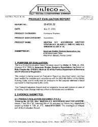 PR TECH DOCS FL389 R11 AE PRODUCT EVALUATION REPORT DRAWING 23-126