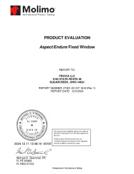 PR TECH DOCS FL39382 R2 AE 27501.03-107-16-B-R1 (PROVIA LLC ENDURE-ASPECT FW)