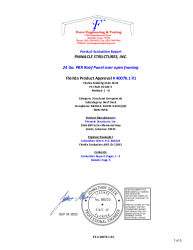 PR TECH DOCS FL40078 R1 AE 24 GA. PBR PANEL STRUCTURAL ROOF
