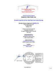 PR TECH DOCS FL40078 R1 AE PINNACLE SUPELOK STRUCTURAL ROOF PANEL