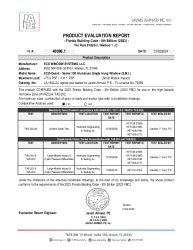 PR TECH DOCS FL40096 R5 AE ECO 100-SINGLE HUNG WINDOW-SMI-PA EVR