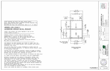 PR INSTL DOCS FL40096 R5 II ECO-GUARD 150 SINGLE HUNG WINDOW-SMI-JA-1206-25-SS2