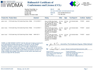 PR CERTIFICATE FL40281 R1 C CAC 6120-6122 449-H-118.07 .08 .09