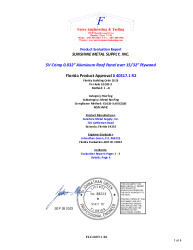 PR Instl Docs FL40317 R2 II Aluminum 5V Crimp over 15 32 Plywood Eval Report