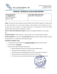 PR TECH DOCS FL40520 R4 AE EVALUATION REPORT FBC 2023 ES P300 FIX NI SS