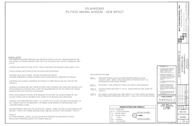 PR Instl Docs FL40522 R5 II ES-P300 AWNING WINDOW N.I. FL40522.2 AD21-54 REV 06.13.2025 ss