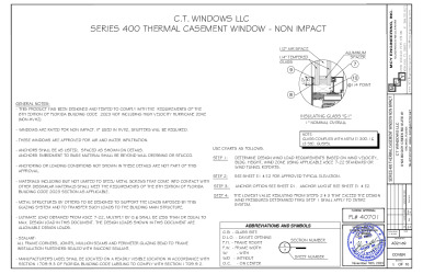 PR INSTL DOCS FL40701 R1 II SERIES 400 THERMAL CASEMENT NON-IMPACT FL40701 AD21-59 REV 11.16.2023 SS