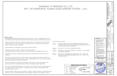 PR Instl Docs FL41575 R1 II SPA 100 Horizontal Sliding Window FL41575 AD22-20 REV12.12.2023-SS