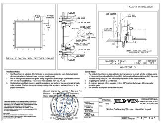 PR Instl Docs FL41619 R2 II D009406 - Siteline Clad AW Mono WZ3 FBC (48x48) SS 2022-07-11