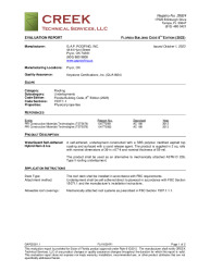 PR Instl Docs FL41639 R1 II GAP22001.1 2023 FBC Eval Underlayments final