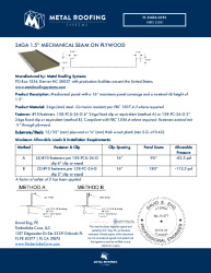 PR TECH DOCS FL41654 R1 AE 24GA 150MECHANICAL PLYWOOD NONHVHZ