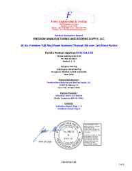 PR Instl Docs FL41714 R2 II 26 Ga. Freedom Tuff over 1x4 Wood Purlins