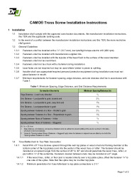 PR INSTL DOCS FL41741 R2 II 02 230915 CAMOTRUSS INSTALLATION INSTRUCTIONS