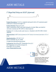 PR TECH DOCS FL41796 R0 AE 26GA NAILSTRIP 100 PLYWOOD NONHVHZ B