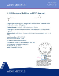 PR TECH DOCS FL41796 R0 AE 32AL NAILSTRIP 100 PLYWOOD NONHVHZ C