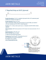 PR INSTL DOCS FL41796 R0 II 26GA NAILSTRIP 100 PLYWOOD B