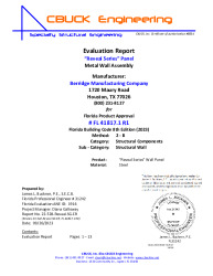 PR Instl Docs FL41817 R1 II 1 Reveal Series Steel Wall EVALREPORT 