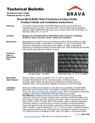 PR INSTL DOCS FL41880 R2 II TB-231004- BRAVA MULTI-WIDTH SLATE PRELIMINARY PRODUCT GUIDE