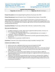 PR TECH DOCS FL41902 R2 AE PER-ACE-1107 REV0 SERIES 9100 SH WINDOW SUNSET SS