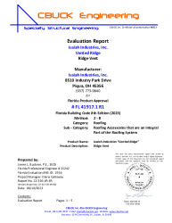 PR INSTL DOCS FL41917 R1 II 1 VR EVALREPORT 