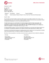 PR TECH DOCS FL41923 R0 AE SR BIPV CCRR LETTER REPORT-202312 - V6