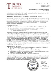 PR TECH DOCS FL42011 R0 AE EVALREPORT-COASTALRIBSTEEL-PLYWOOD
