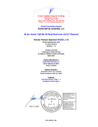 PR TECH DOCS FL42031 R1 AE 26 GA. CLASSIC TUFF RIB AG OVER PLYWOOD