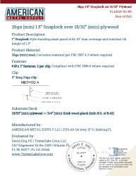 PR Instl Docs FL42047 R0 II 26ga 150 Snaplock