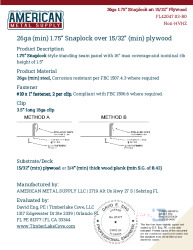 PR Instl Docs FL42047 R0 II 26ga 175 Snaplock