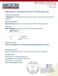 PR Instl Docs FL42047 R0 II 26ga 1in Nailstrip