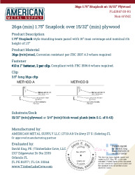 PR Instl Docs FL42047 R1 II 26ga 175 Snaplock
