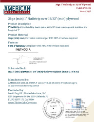 PR Instl Docs FL42047 R2 II 26ga 1in Nailstrip