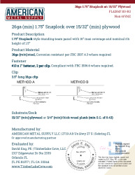 PR Instl Docs FL42047 R3 II 26ga 175 Snaplock