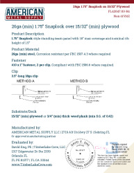 PR Instl Docs FL42047 R4 II 26ga 175 Snaplock