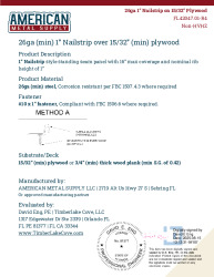 PR Instl Docs FL42047 R4 II 26ga 1in Nailstrip
