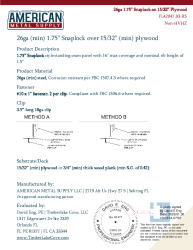 PR Instl Docs FL42047 R5 II 26ga 175 Snaplock