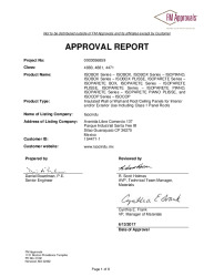 PR INSTL DOCS FL42064 R1 II FM 3056859 APPROVAL REPORT