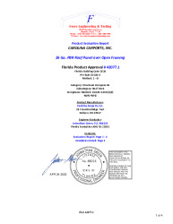 PR Instl Docs FL42077 R0 II 26 Ga. PBR Roof Panel