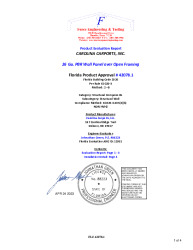 PR TECH DOCS FL42078 R0 AE 26 GA. PBR WALL PANEL