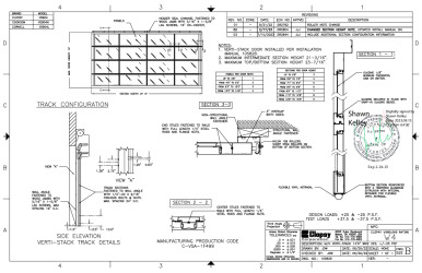 FL42132.1-R0 - Verti-Stack Aluminum Frame WINDCODE® W4 Sectional Door,