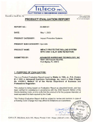 PR TECH DOCS FL42139 R0 AE PRODUCT  EVALUATION REPORT FOR AHT DRAWING 23-052