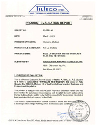 PR TECH DOCS FL42140 R0 AE PRODUCT EVALUATION REPORT DRAWING 23-053 FOR AHT