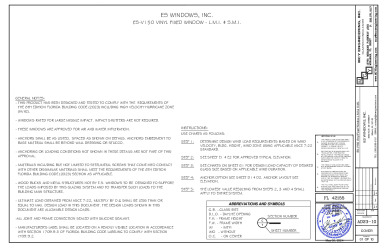PR Instl Docs FL42155 R2 II ES-V150 Vinyl Fixed Window LMI FL42155 AD23-10 REV05062024-ss