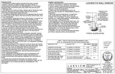 PR INSTL DOCS FL42160 R3 II FPA-FIXWALLWINDOW