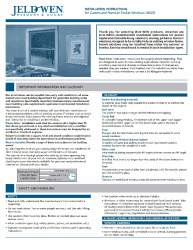 PR Instl Docs FL42211 R3 II FL10338 R25 II INSTALLATION INSTRUCTIONS PREMIUM POCKET WINDOWS