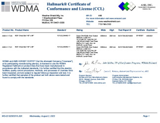 PR CERTIFICATE FL42236 R0 C CAC VUE 4301 DIR SET 142X94 449-H-117.00.01