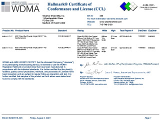 PR CERTIFICATE FL42236 R0 C CAC VUE DIRECT SET 3W2H MULL-STACK 449-H-117.17.18