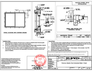 PR Instl Docs FL42243 R1 II D009346 (42243.2) - Premium Atlantic Vinyl Horizontal Slider 2 Panel-Impact 74x54 DP50-55 FBC Installs 2-14-25 DSS